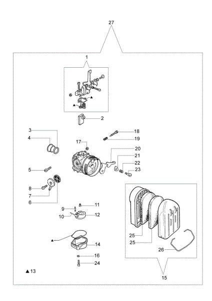 Carburetor SHA14-12L SC 180 Wheelbarrow sprayer