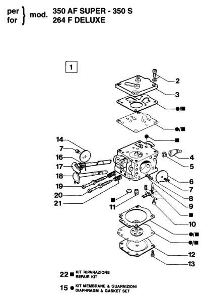 Carburetor C2-L1A 350AF Super Chainsaw