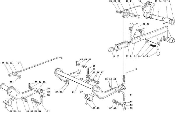 Cutting plate lifting OM 92C/13,5M Cat.2007 Garden tractor
