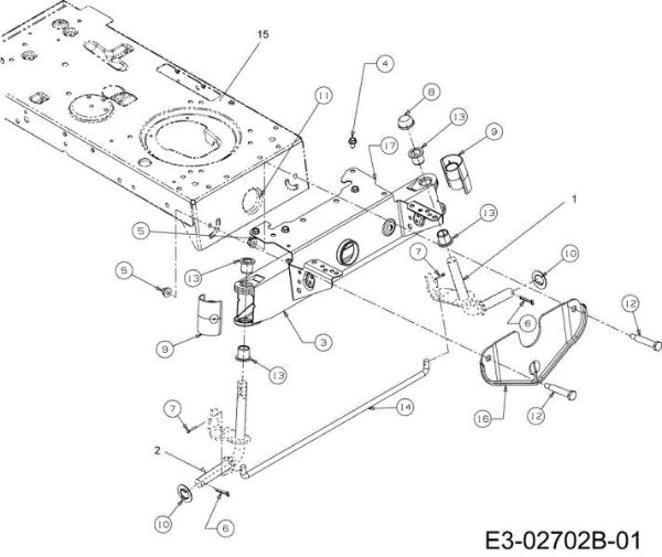 Front axle (2/2) POLO 97/13,5 T Cat.2007 Garden tractor