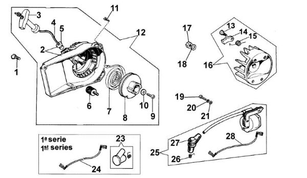 Starter assy 935 DX Chainsaw