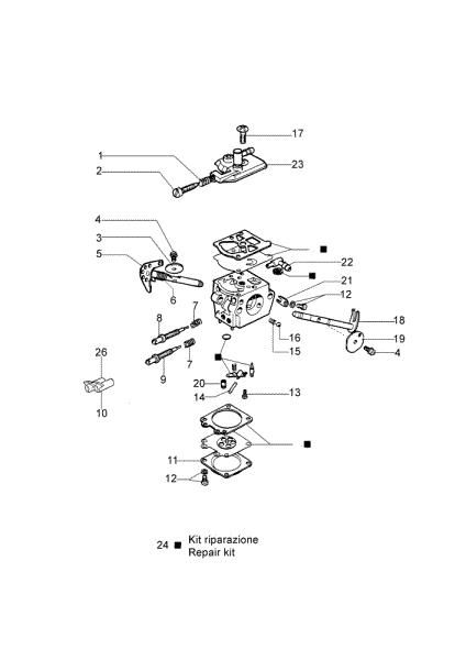 Carburetor WT-494A (EURO1) 941 Chainsaw