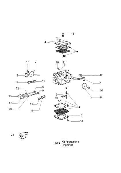 Carburetor HDA-160C 962 Chainsaw