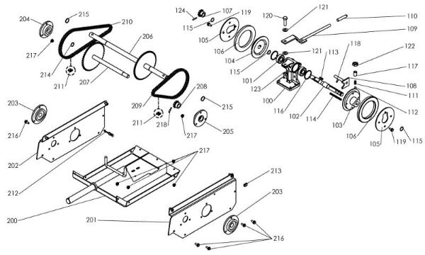 Transmission (until 2011) WB 52 VBR6 Bush hog mower