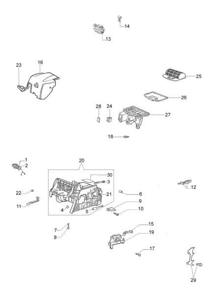 Crankcase and air filter 936 Chainsaw