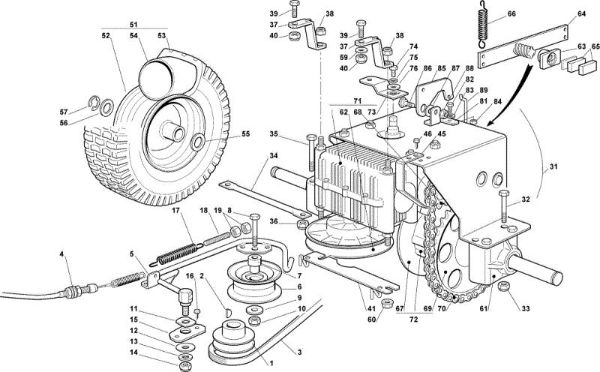 Transmission OM 63C/6,5M Cat.2008 Garden tractor