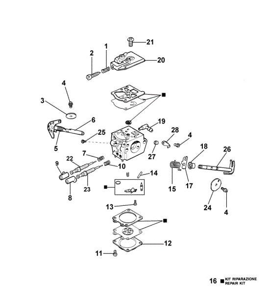 Carburetor WT-536, WT-562 940 Chainsaw