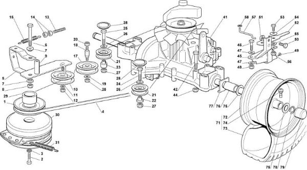 Transmission OM 102C/18,5H Cat.2008 Garden tractor