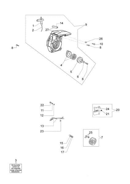 Starter assy 940 C Chainsaw