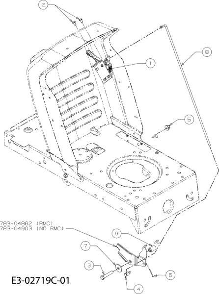 Pedals POLO 97/13,5 T Cat.2008 Garden tractor