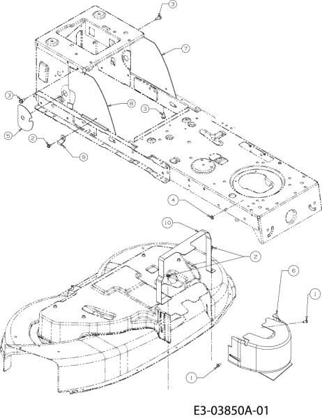 Frame hydro POLO 95/11,5 T France Cat.2008 Garden tractor (only for the French market)