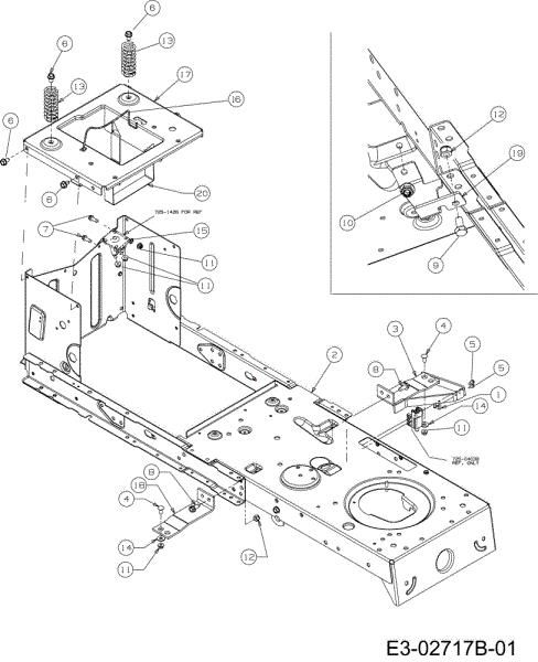 Frame POLO 108/17 H Cat.2008 Garden tractor