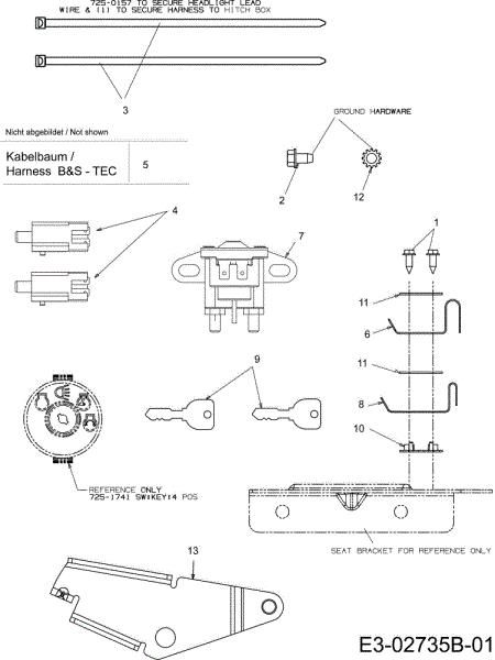 Electric diagram POLO 108/17 H Cat.2008 Garden tractor