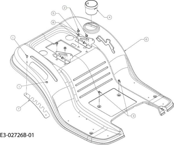 Rear body POLO 108/15,5 H Cat.2008 Garden tractor