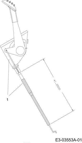 Throttle cable POLO 108/20 H Cat.2008 Garden tractor