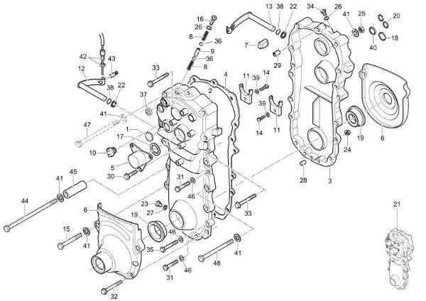 Speed-change gear box CR 560 HD Transporter