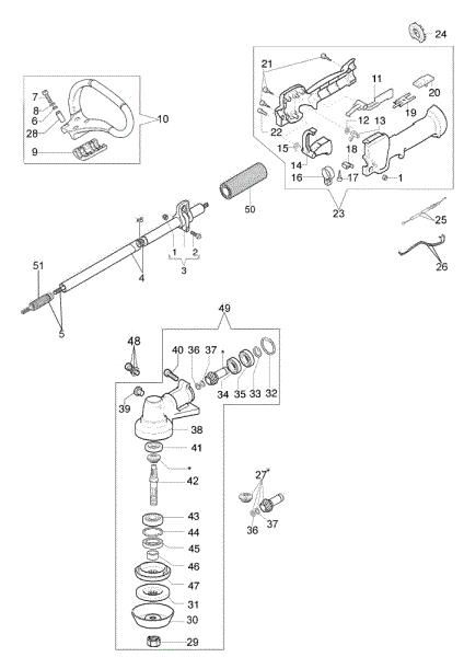 Transmission Ø28 BC 380 S Brushcutter