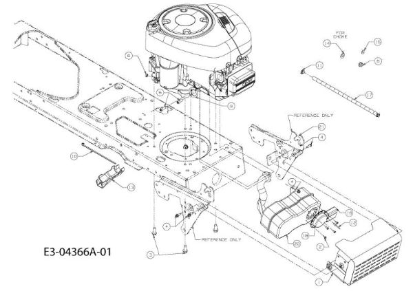Engine TORNADO 108/17,5 H Garden tractor