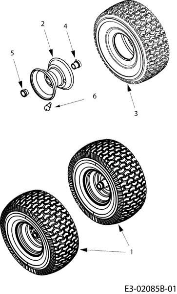 Front wheels TORNADO 108/17,5 H Garden tractor
