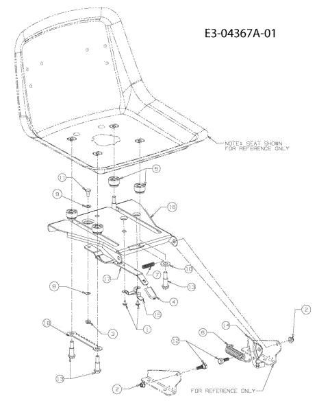 Seat support TORNADO 108/20 H Garden tractor