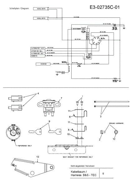 Electric diagram (1/2) TORNADO 108/20 H Garden tractor