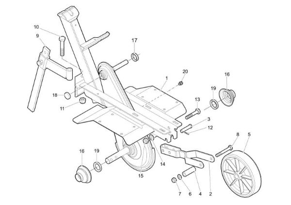 Frame MH 195 Rotary tiller