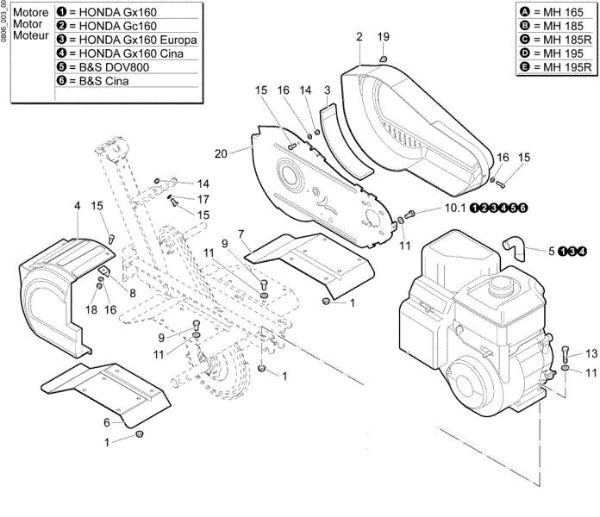 Hoods MH 195 R Rotary tiller