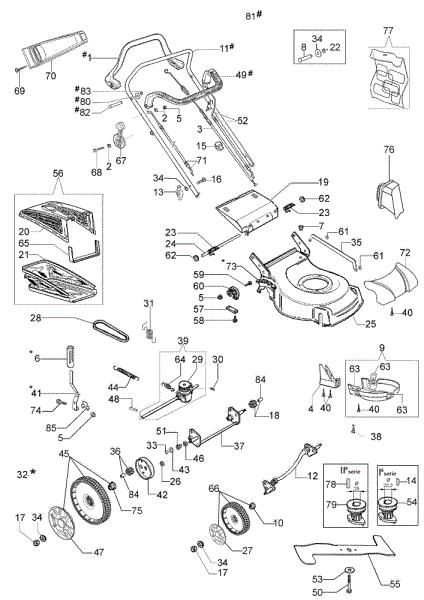 Illustrated parts list G 53 TK ALLROAD (K800) Lawnmower