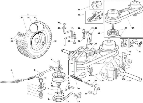 Transmission OM 63C/6,5V Cat.2009 Garden tractor