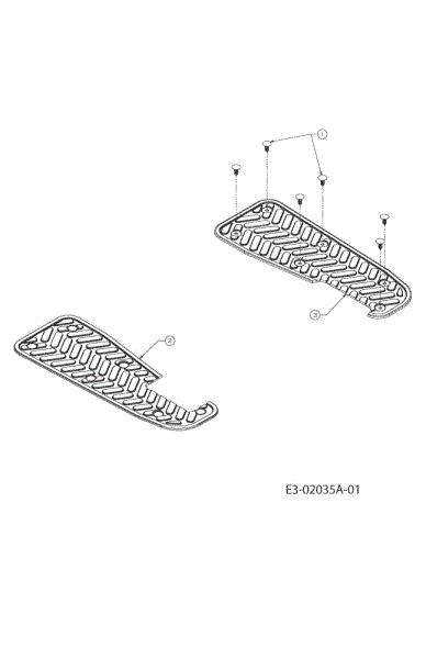 Foot pads KROSSER 92/15 H Garden tractor