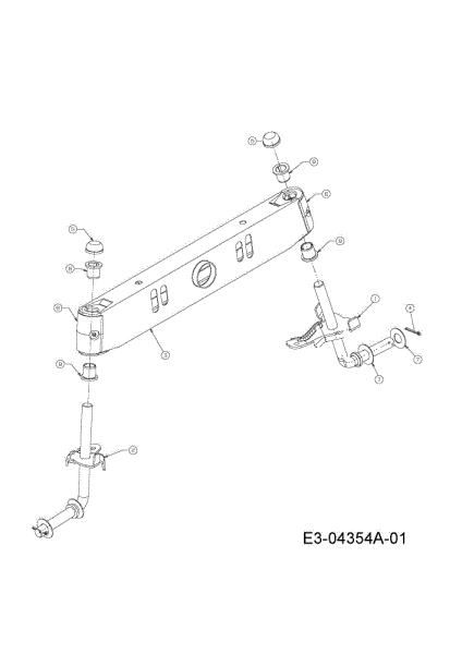 Front axle KROSSER PLUS 105/17,5 H Garden tractor