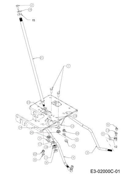 Steering assembly KROSSER PLUS 105/22 H Garden tractor
