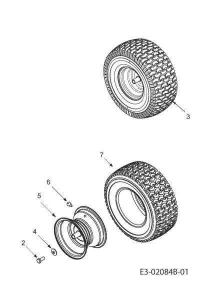 Rear wheels KROSSER PLUS 105/22 H Garden tractor