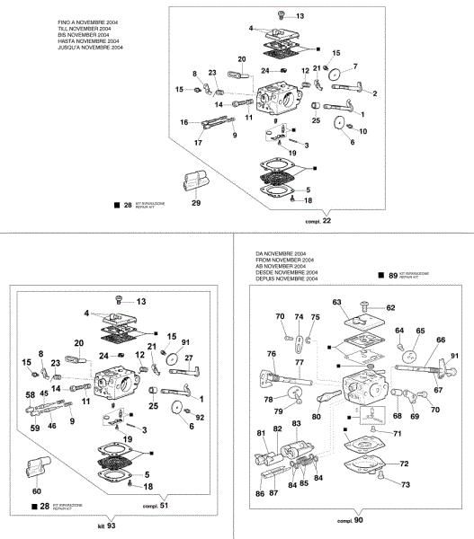 Carburetor HDA-205 952 Chainsaw