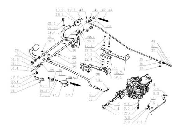 Transmission OM 105J/18H Cat.2009 Garden tractor