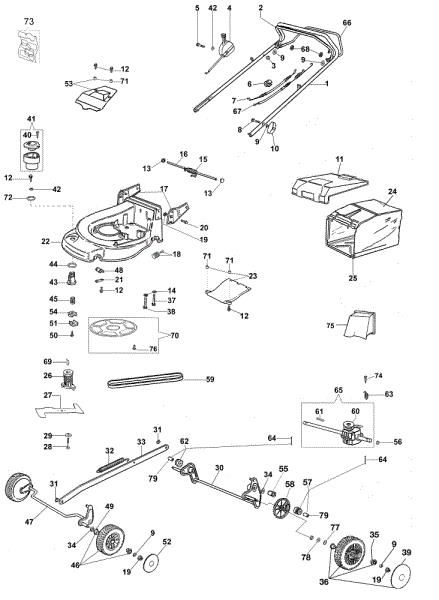 Illustrated parts list MAX 48 TK (K50) Lawnmower
