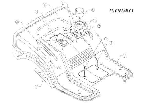 Carcasa posterior KROSSER 92/13 T Cat.2011 Tractor