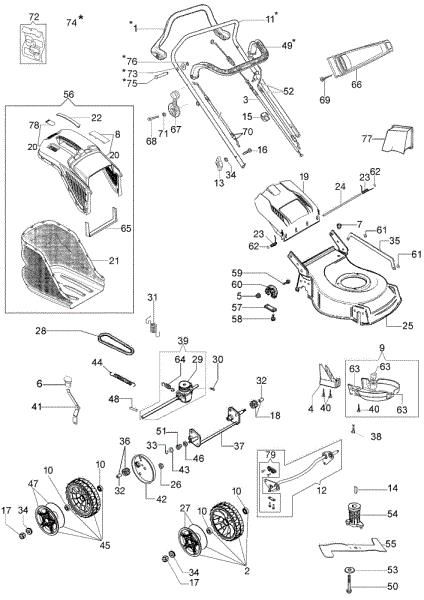 Despiece completo G 48 TBX COMFORT PLUS Cortacésped