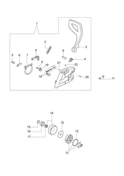 Embrague y freno GS 440 (Euro 2) Motosierra