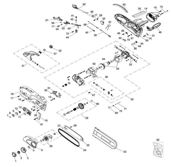 Despiece completo GS 200 E Electrosierra