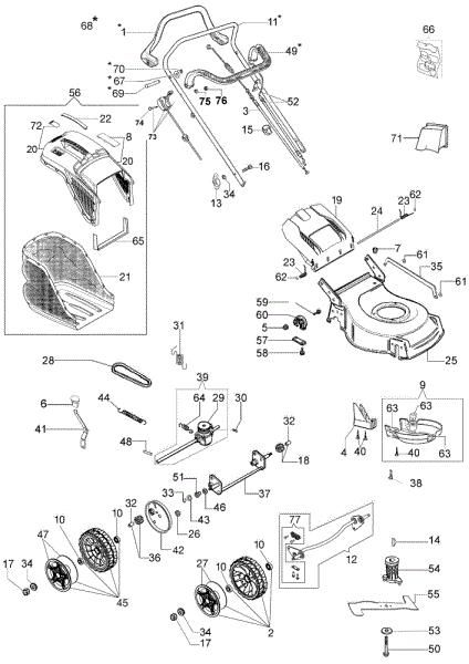 Despiece completo G 48 TK COMFORT PLUS (K600) Cortacésped