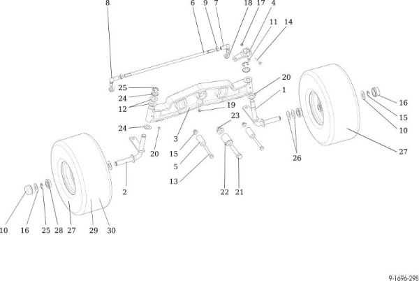 Eje anterior OM 107 L/17,5 H Cat. 2016 Tractor