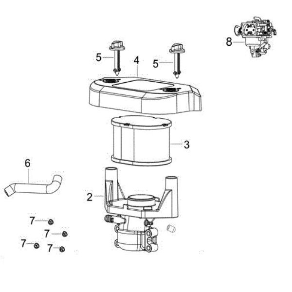 Filtro aire (from 05/17) OM 124/24 KH (K2400AVD V-Twin) Cat. 2016 Tractor