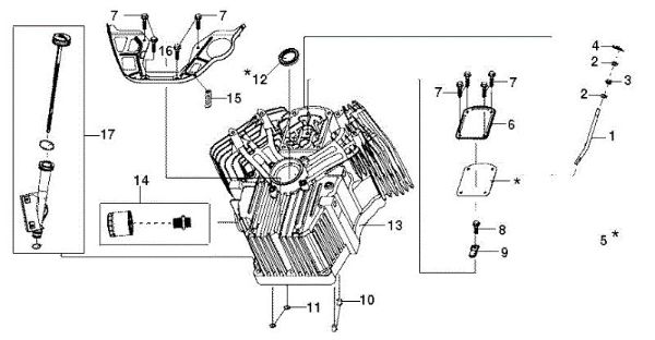 Cilindro y basamento OM 124/24 KH (K2400AVD V-Twin) Cat. 2016 Tractor