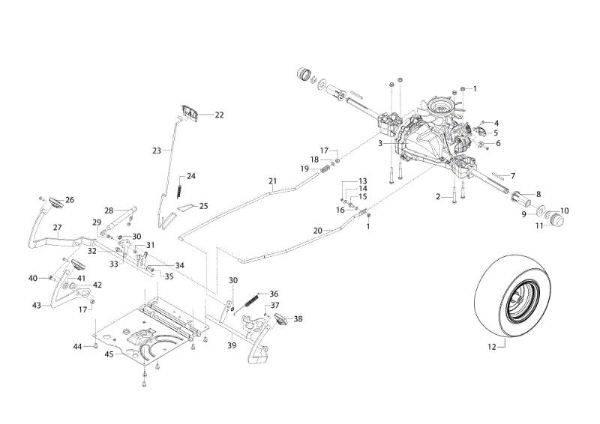 Palanca freno y cambio OM 105/24 K H Tractor