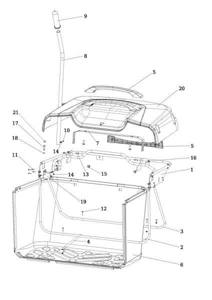 Recogedor de hierba OM 106/24 KH (K2400AVD V-Twin) Cat. 2018 Tractor