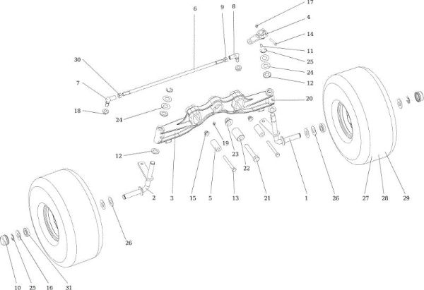 Eje anterior OM 124/22 HP Cat. 2019 Tractor