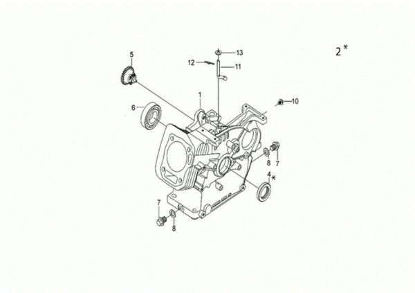 Carter motor MH 198 RKS (K800 HC - EURO5) Motoazada