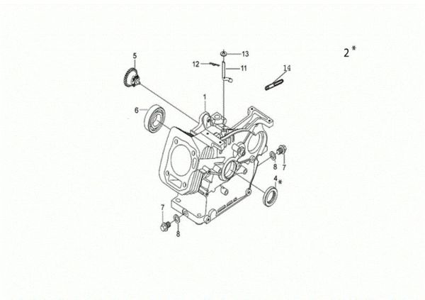 Carter motor MH 175 RKS (K800 HT - EURO5) Motoazada