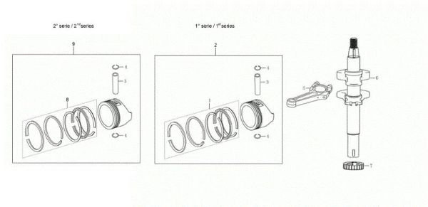 Ciguenal y piston G 44 TK COMFORT PLUS (K605) EURO 5 Cortacesped